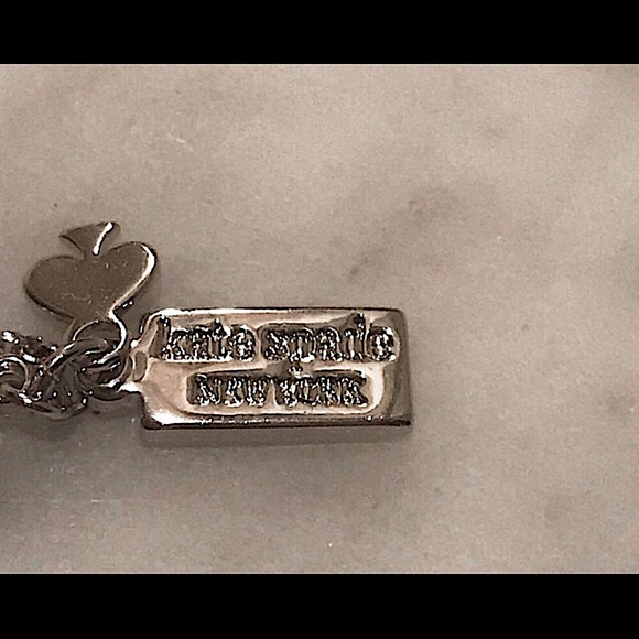 🆕🔥♠️KATE SPADE GORGEOUS FULL CIRCLE STERLING SILVER&CLEAR STUDS NECKLACE👀PICS - Picture 11 of 17